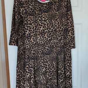 Leopard Print DressTORRID HEART ❤️ BETSEY JOHNSON SIZE 0 LEOPARD W BACK CUTOUT P